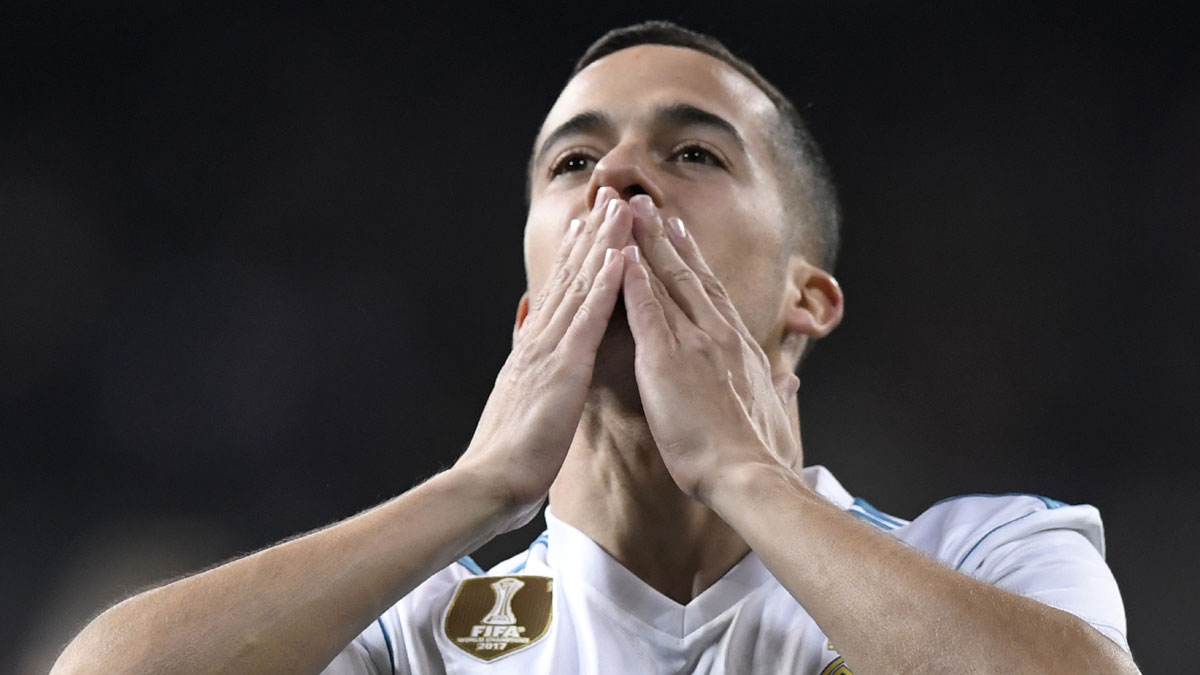Lucas Vázquez celebra un tanto de esta temporada. (AFP)
