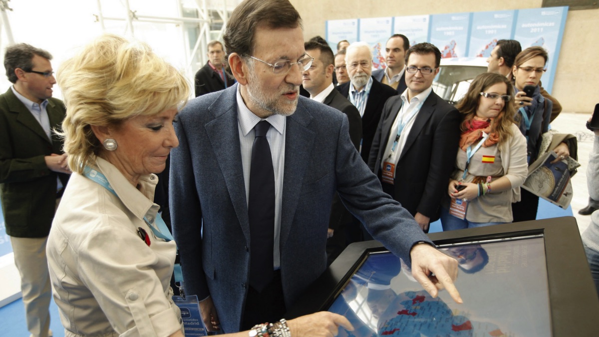 Esperanza Aguirre junto a Mariano Rajoy. (Foto: PP)