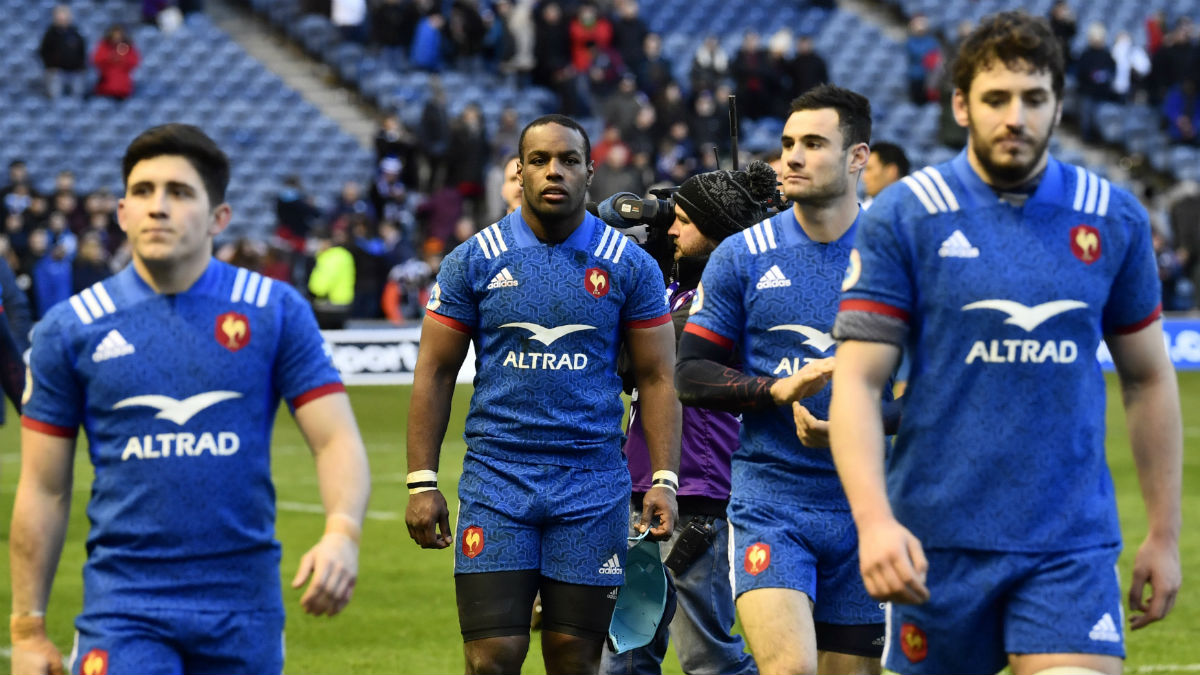 Los jugadores de la selección francesa de rugby. (AFP)