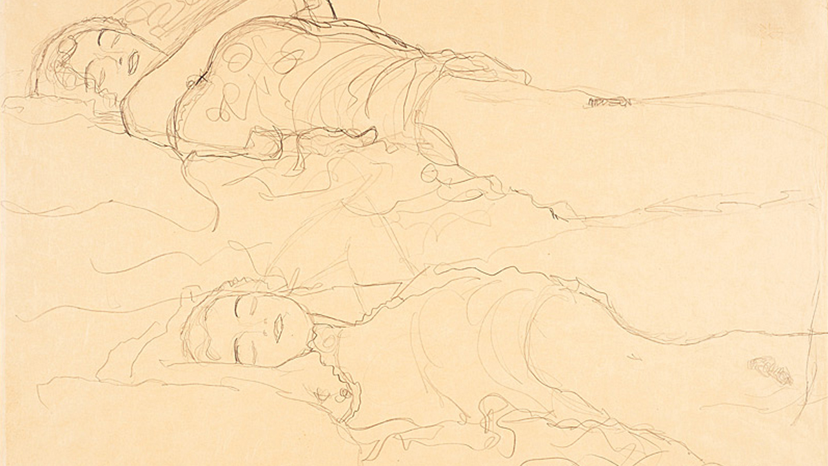 ‘Dos mujeres acostadas’, de Gustav Klimt.