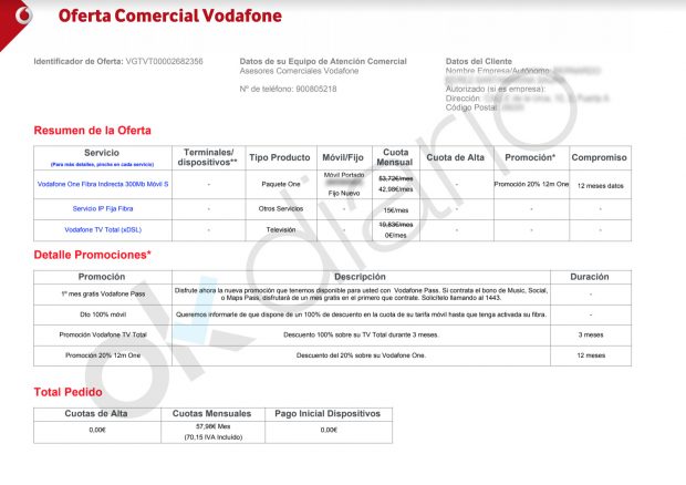 La chapuza de Vodafone: cobra a un cliente por un paquete con TV de pago que no funciona
