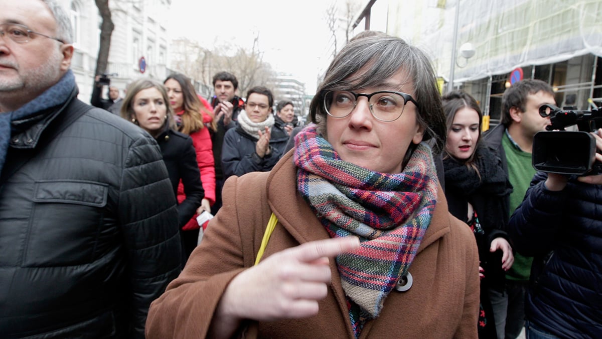 Mireia Boya a su entrada para declarar en el Tribunal Supremo. (Foto: Francisco Toledo)