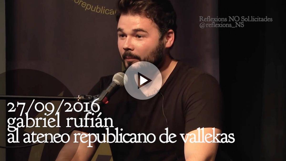 Gabriel Rufián en Vallecas.