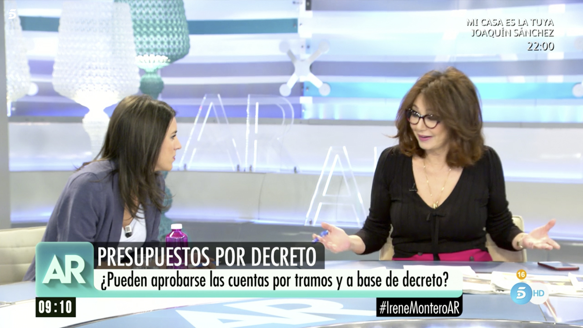 Irene Montero en ‘El programa de Ana Rosa’.