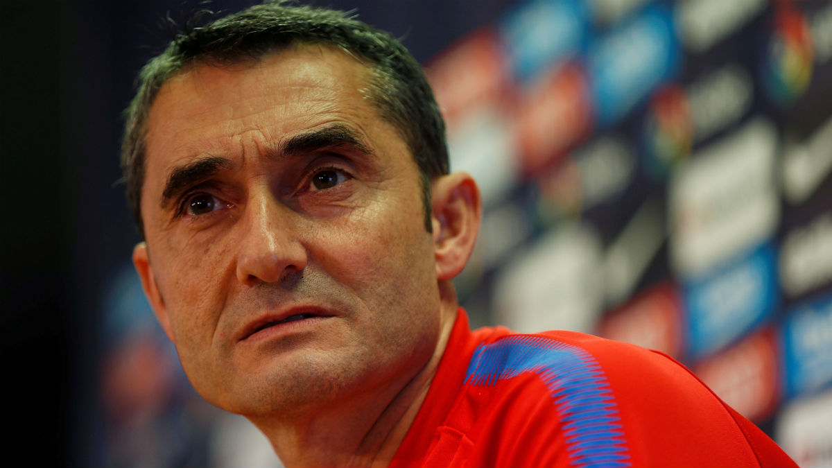 Valverde comparece en sala de prensa en la previa del choque contra el Eibar. (EFE)
