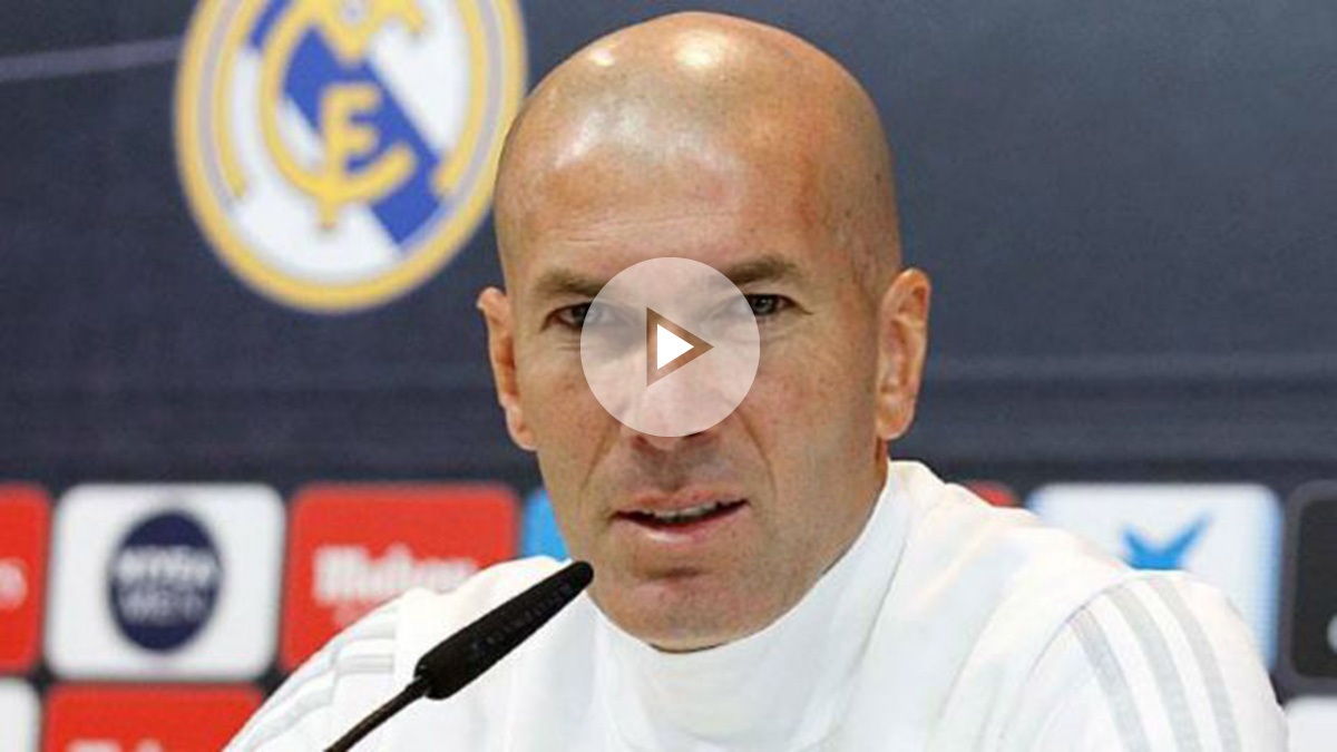 Zinedine Zidane, durante una rueda de prensa. (Realmadrid.com)