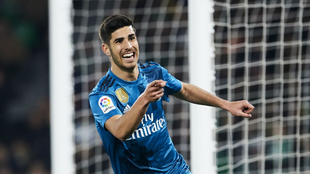 Asensio celebra su segundo gol ante el Betis (Getty).