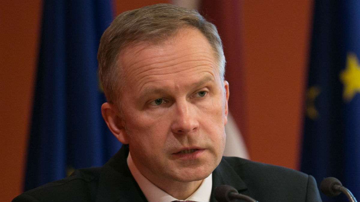 Ilmars Rimsevics, gobernador del banco central de Letonia