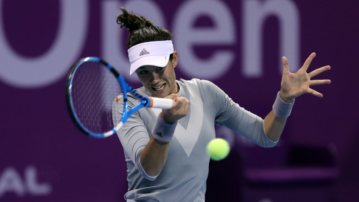 Garbiñe Muguruza cayó en la final de Doha contra Petra Kvitova. (AFP)