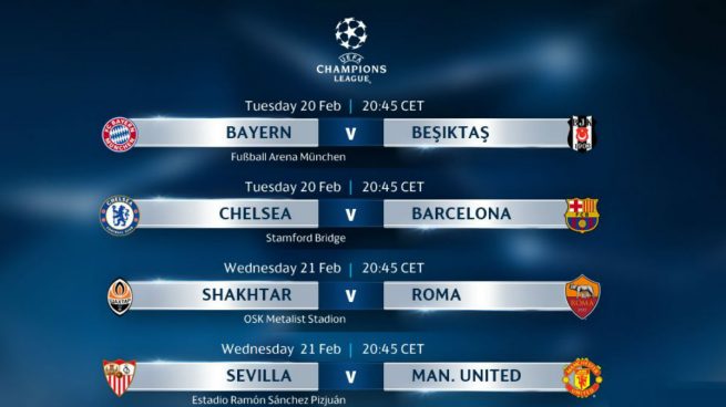 Champions League: partidos, resultados, horarios y canal de televisión de los octavos de final