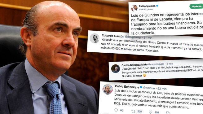 La reacción de Twitter ante el futuro de Guindos en la vicepresidencia del BCE