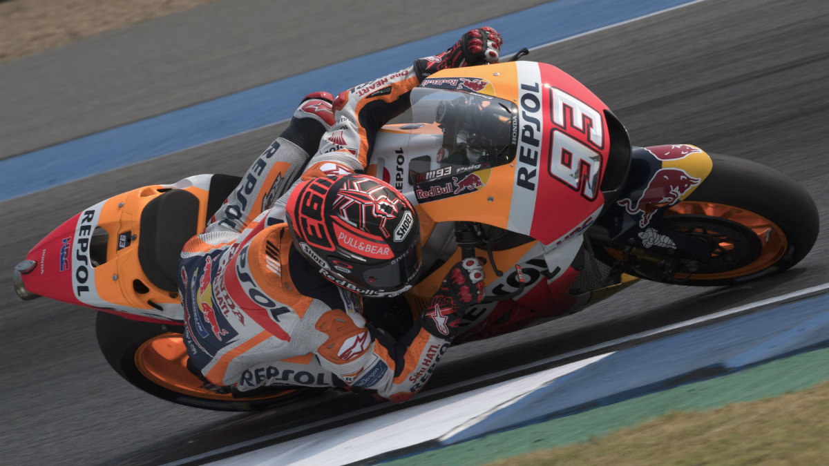 Marc Márquez, en los test de pretemporada de Tailandia. (Getty)