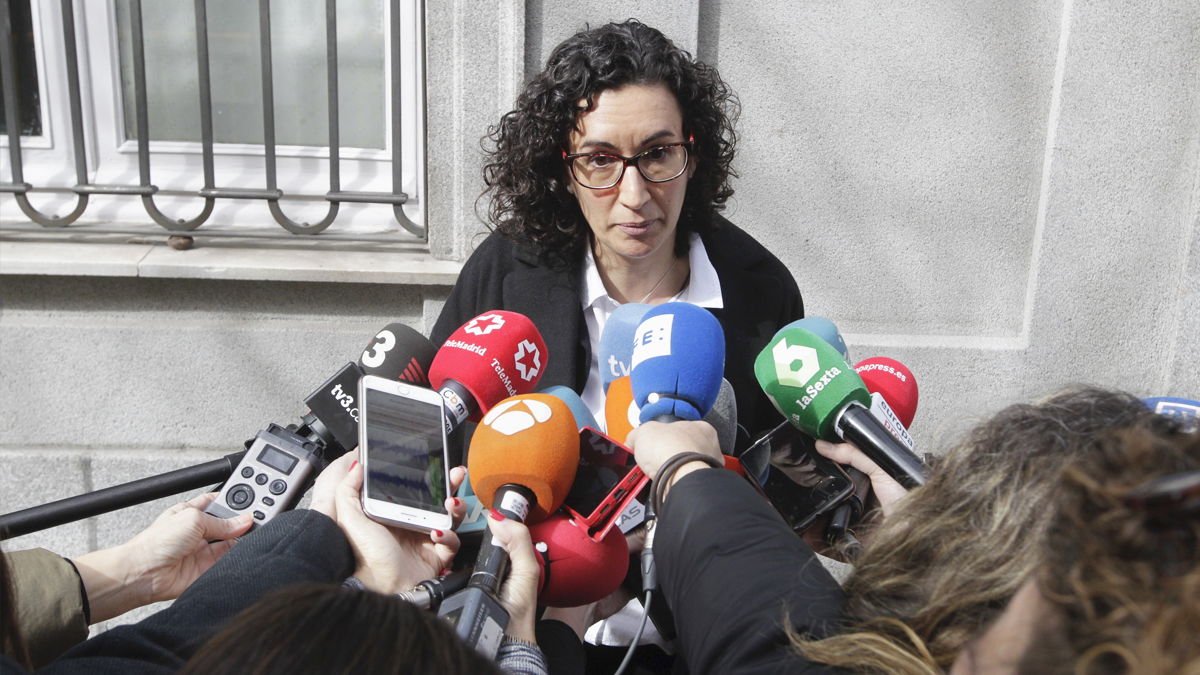 Marta Rovira, secretaria general de ERC, tras declarar en el Tribunal Supremo. (Foto: Francisco Toledo)