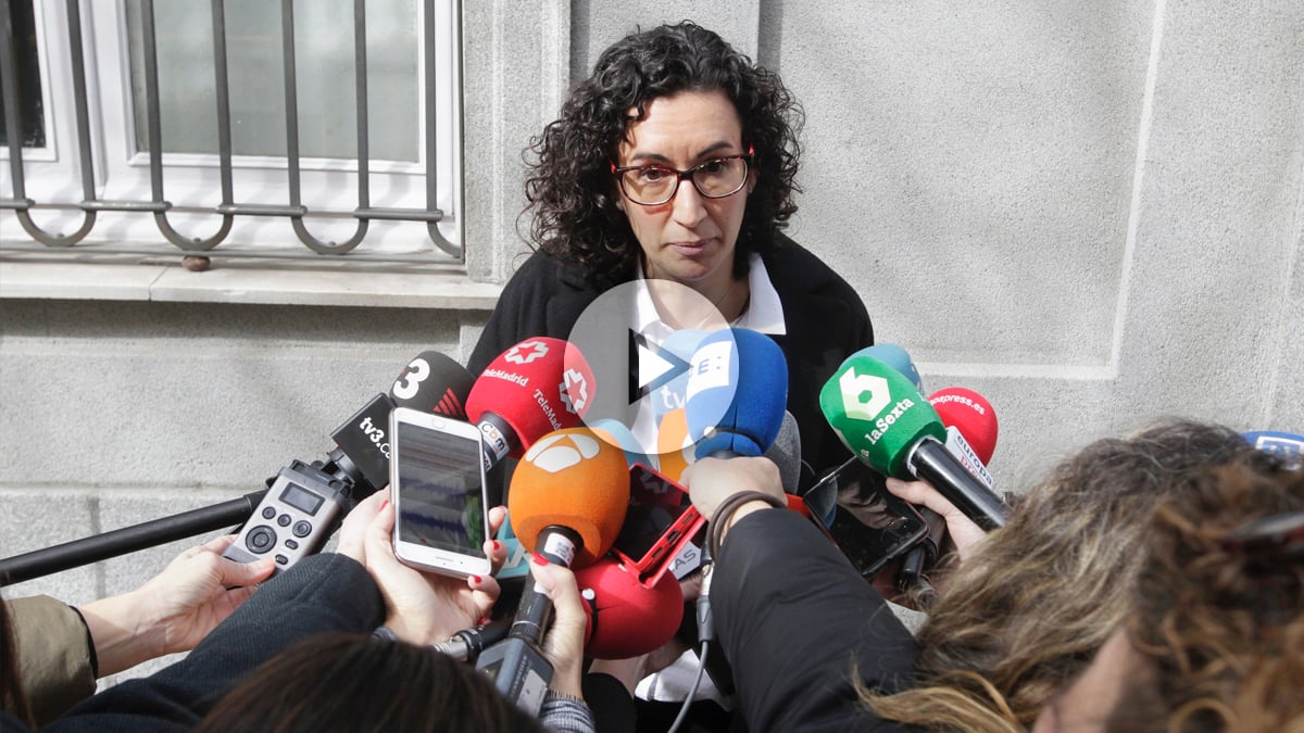 Marta Rovira, secretaria general de ERC, tras declarar en el Tribunal Supremo. (Foto: Francisco Toledo)