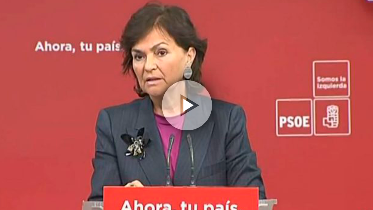 La secretaria de Igualdad del PSOE, Carmen Calvo.
