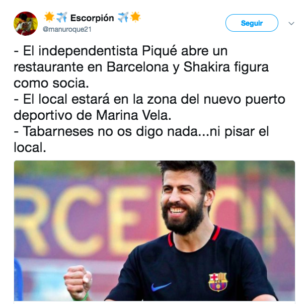 Llamada a boicotear el nuevo restaurante de Piqué en Twitter
