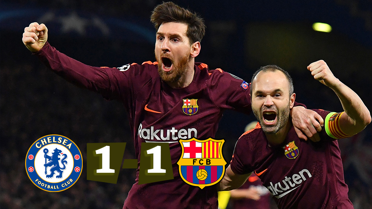 Messi e Iniesta celebran el gol del Barça. (AFP)