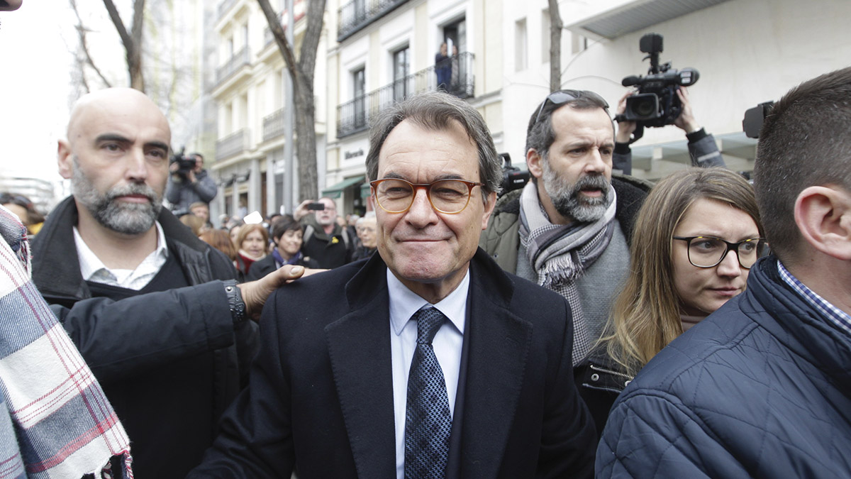 Artur Mas tras declarar en el Tribunal Supremo (Foto: Francisco Toledo).