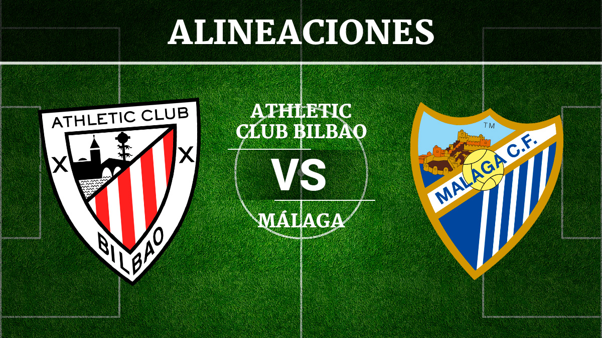 Consulta las posibles alineaciones del Athletic de Bilbao vs Málaga