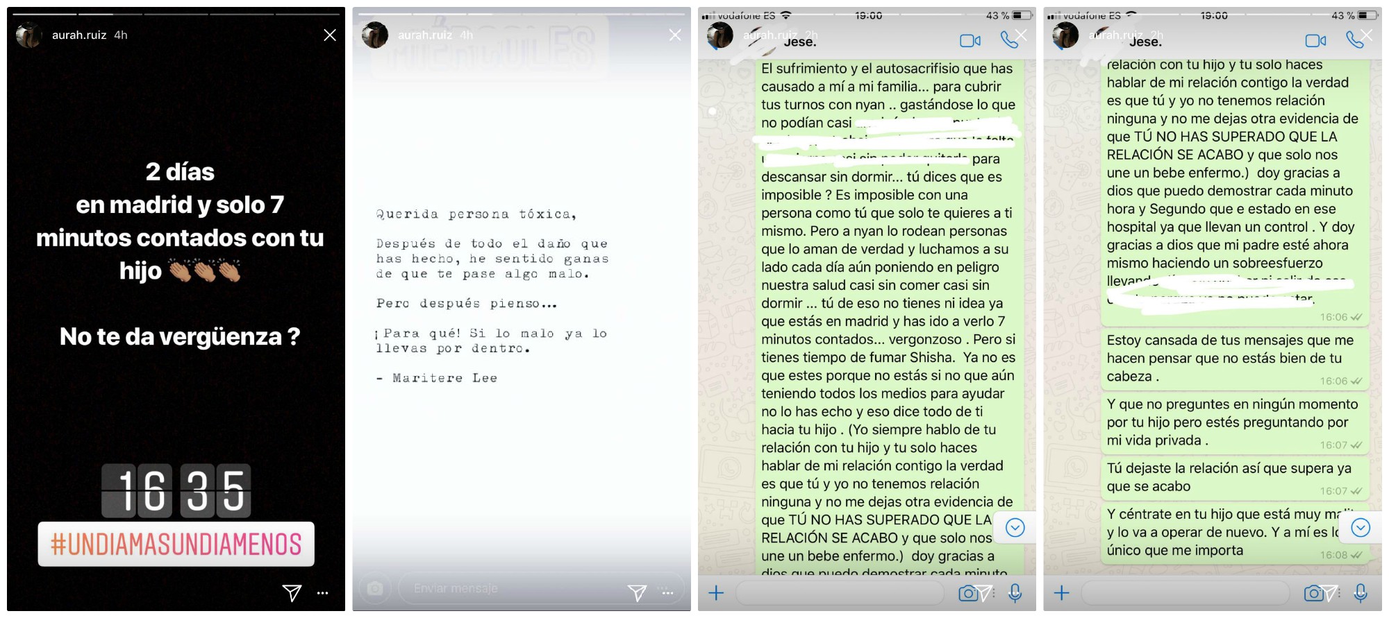 Aurah destroza a Jesé Rodríguez: «Dos días en Madrid y sólo siete minutos con tu hijo, vergonzoso»