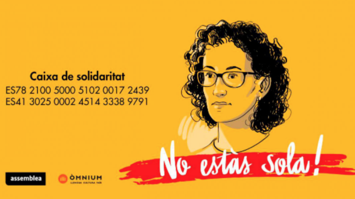 Cartel de ANC en apoyo a Marta Rovira.
