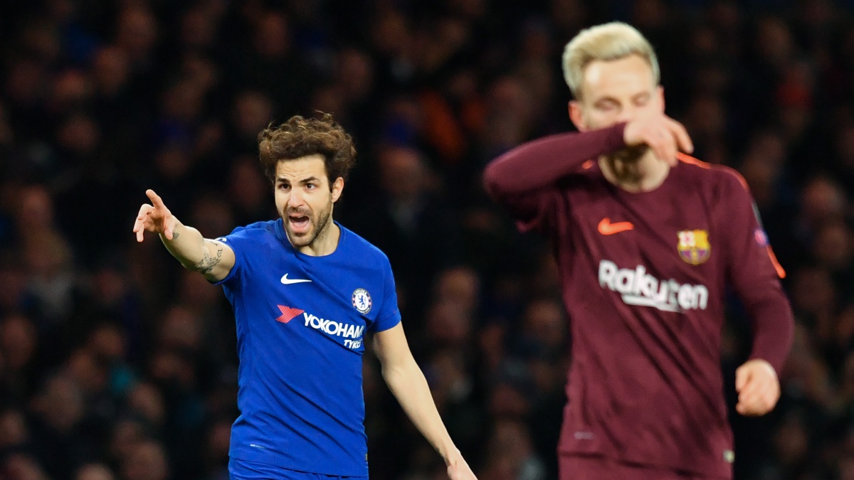 Cesc Fábregas, durante el Chelsea – Barcelona. (AFP)