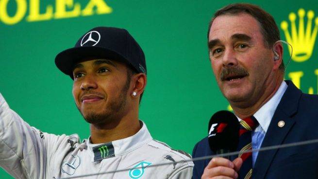 Lewis Hamilton y Nigel Mansell