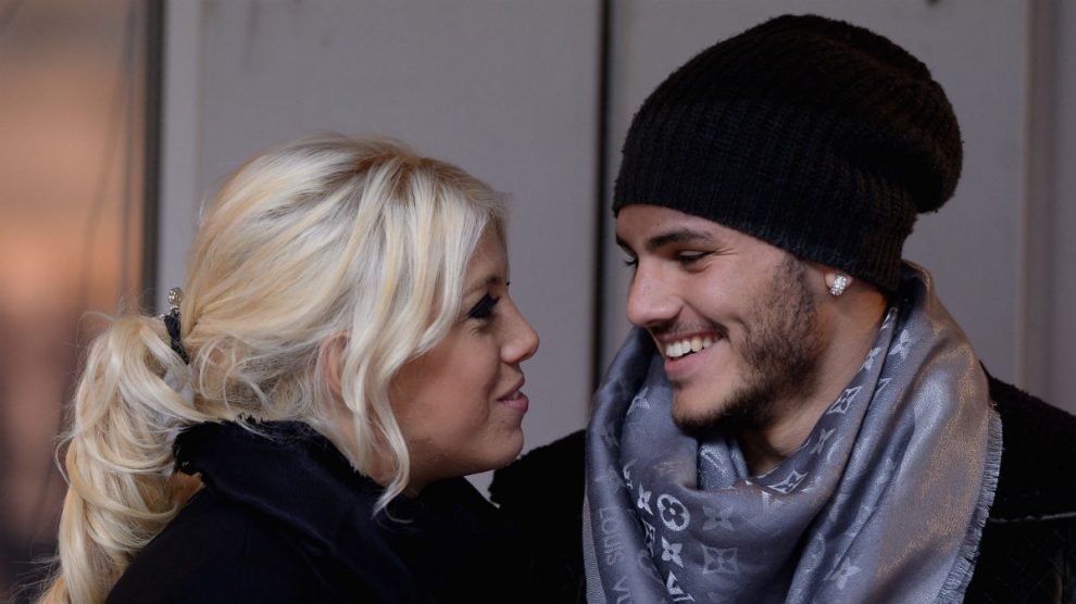 Wanda Nara y Mauro Icardi. (Getty)