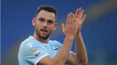 Stefan de Vrij, durante un partido de la Lazio, esta temporada.