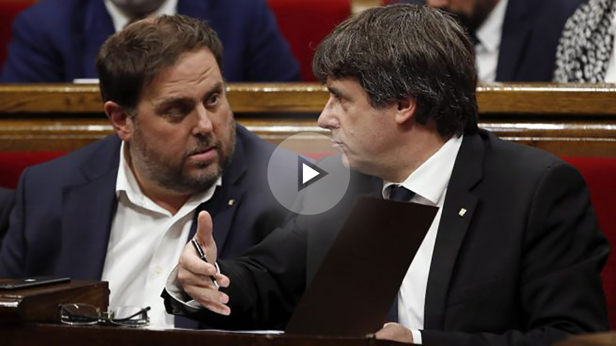 Oriol Junqueras y Carles Puigdemont (Foto: EFE)