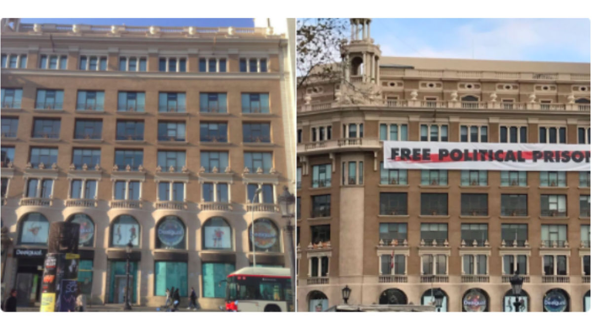 Edificio en la Plaza de Cataluña de Barcelona.