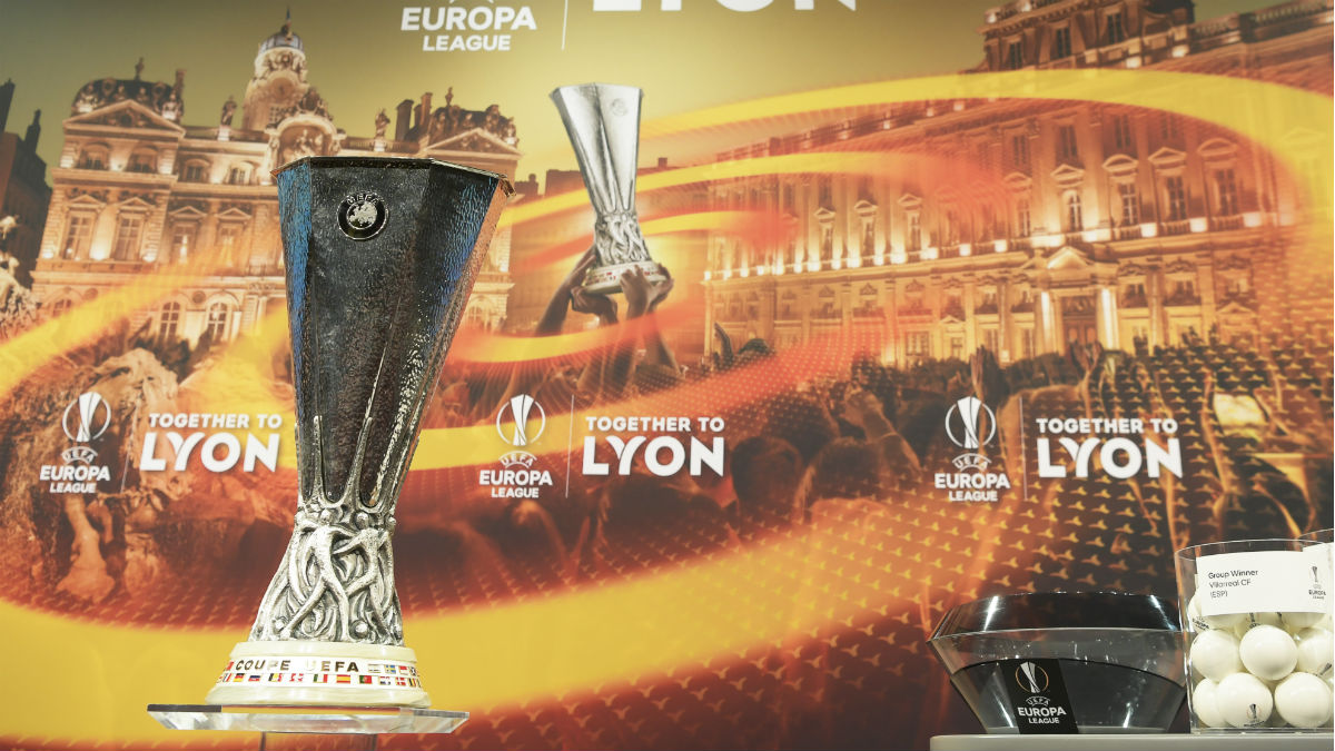 Una imagen del sorteo de la Europa League. (AFP)