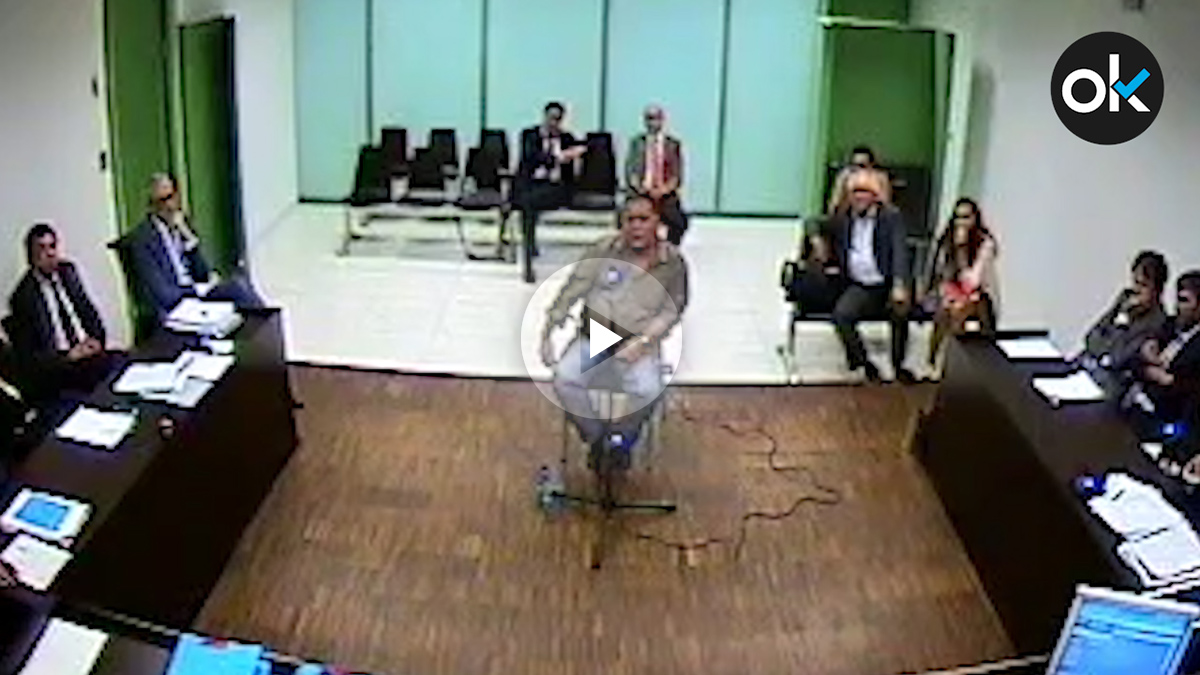 Manuel Gutiérrez Carbajo, durante el interrogatorio dirigido por el juez Joaquín Aguirre.