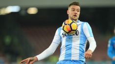 Milinkovic-Savic, en un partido con la Lazio. (AFP)