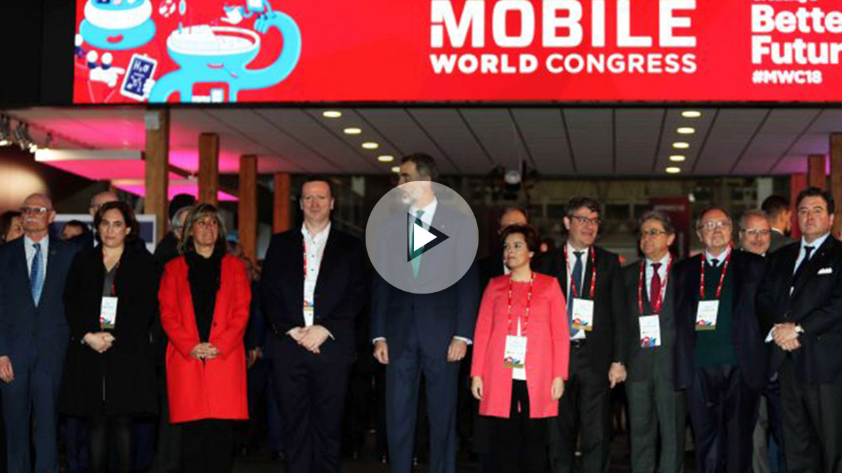 Foto oficial de apertura del Mobile World Congress de 2018. (Foto: EFE)