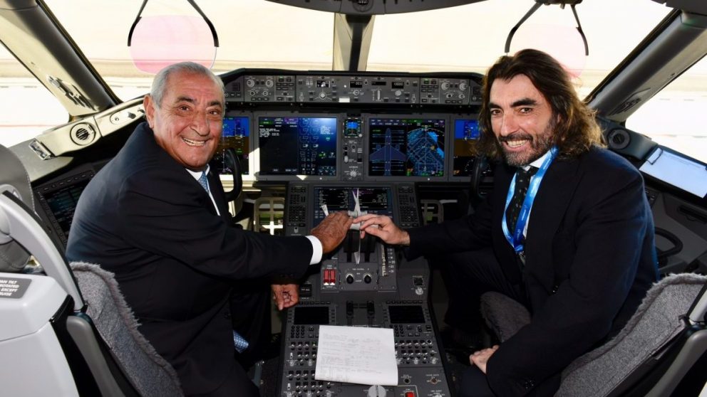 J.J Hidalgo, presidente de Air Europa, con Javier Hidalgo, CEO de la aerolínea.