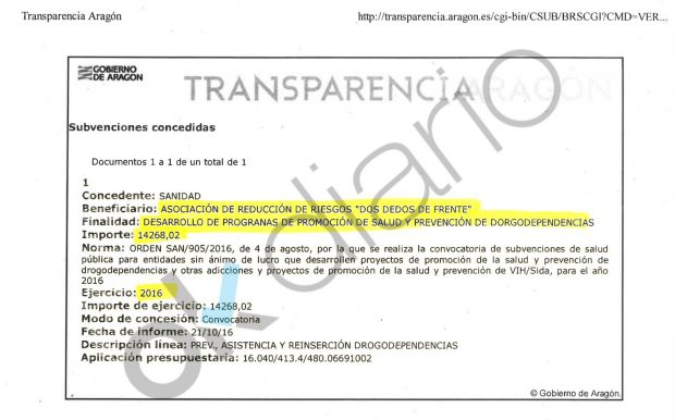 El PSOE de Lambán regó con 39.000 euros al autor del folleto que anima a drogarse «con seguridad»