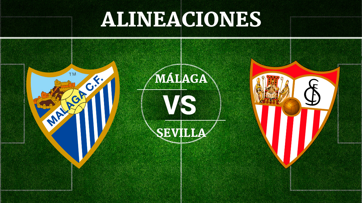 Consulta las posibles alineaciones del Málaga vs Sevilla