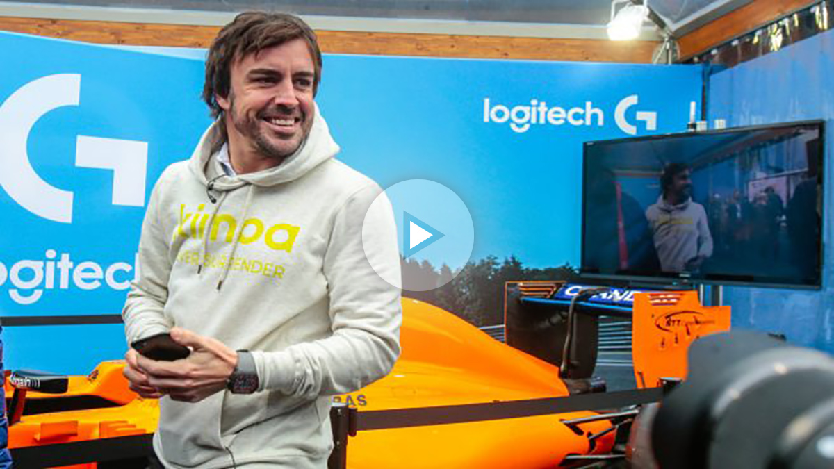 Fernando Alonso en el Mobile World Congress 2018