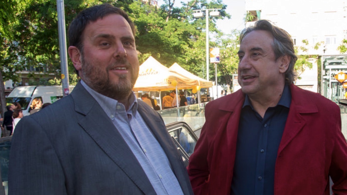 Juanjo Puigcorbé con Oriol Junqueras en una imagen de archivo.