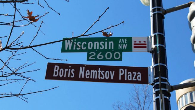Marco Rubio apadrina el bautizo simbólico de la ‘plaza Boris Nemtsov’ frente a la embajada rusa en Washington