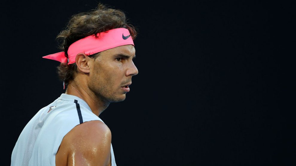 Rafa Nadal, durante un partido del Open de Australia. (Getty)
