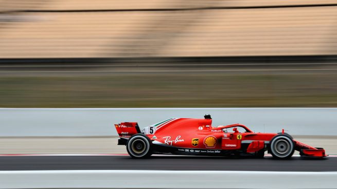 Sebastian Vettel a bordo del Ferrari SF71H