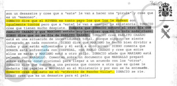 Conversación telefónica intervenida por la UCO a Ignacio González en el caso Lezo.