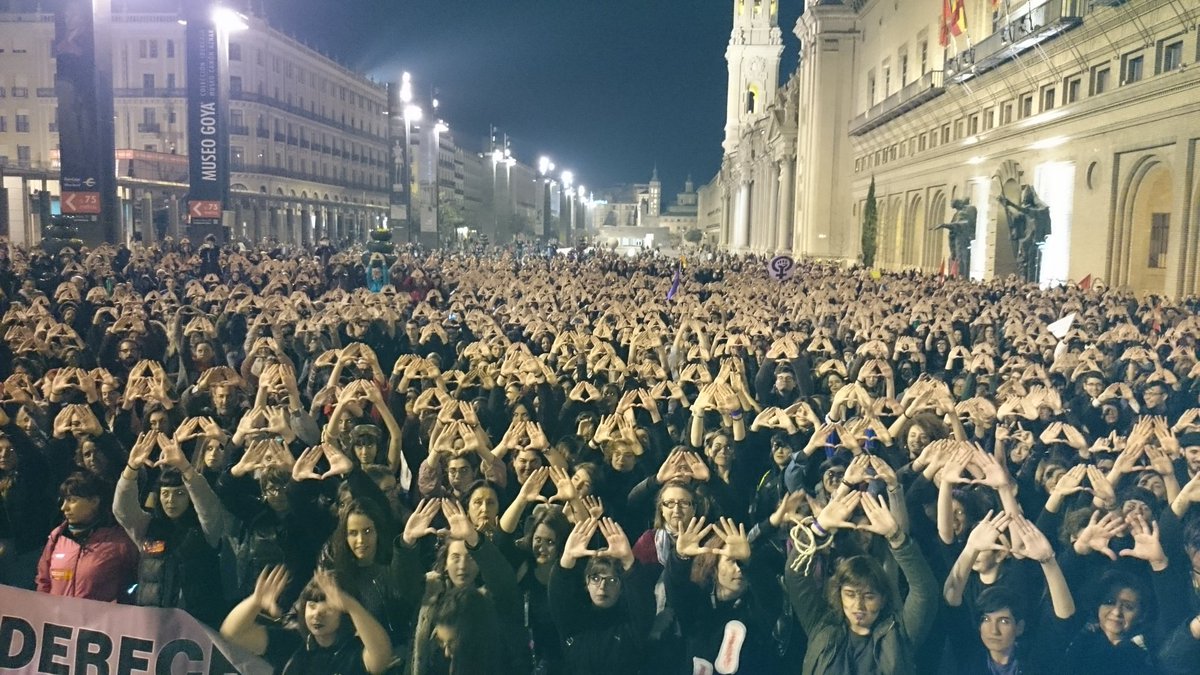 Manifestación feminista en Zaragoza.