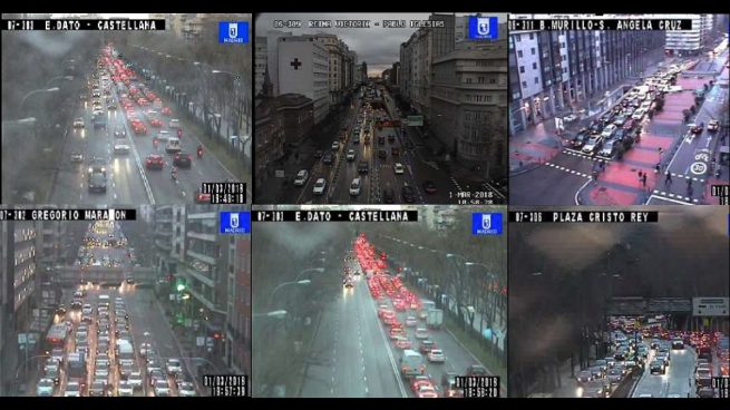 La lluvia cierra 8 túneles y colapsa Madrid
