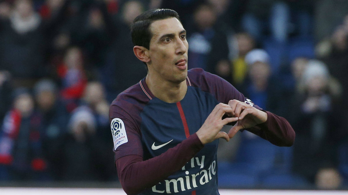 Di María celebrando un gol con el PSG (Getty)