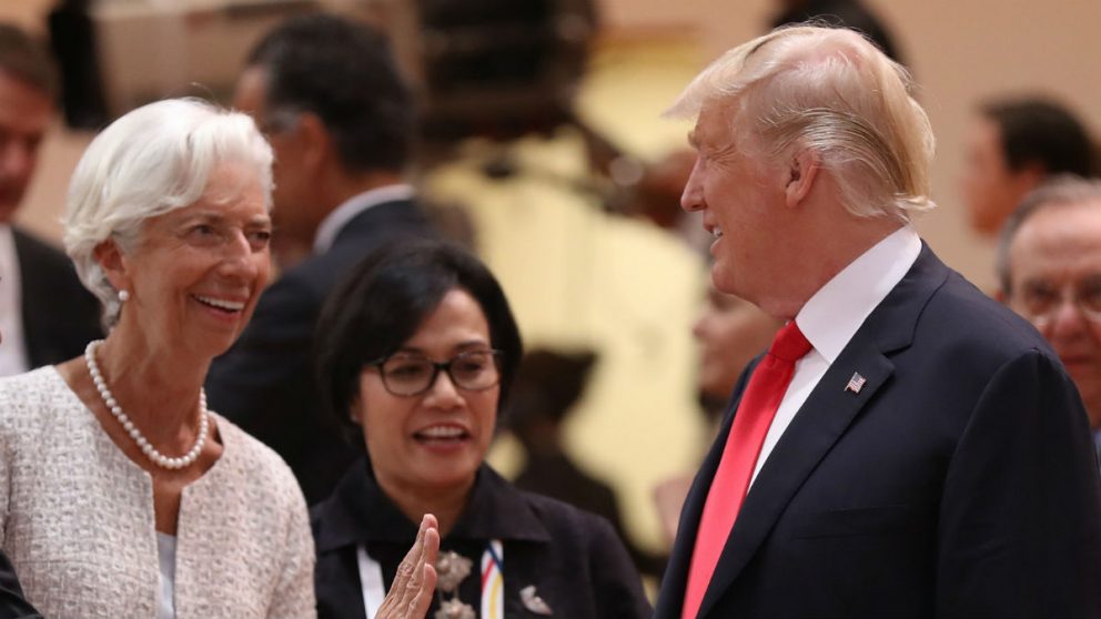 Christine Lagarde y Donald Trump (Foto: GETTY).