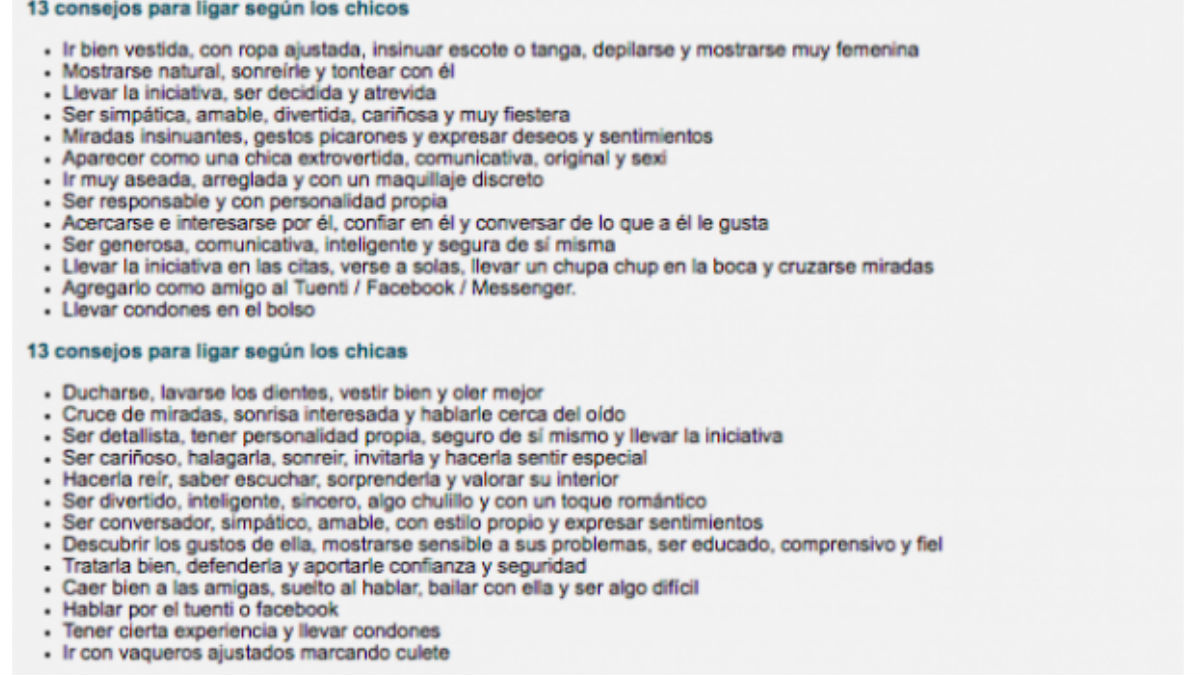 El polémico artículo ‘Cóctel para ligar’, eliminado de la web municipal.