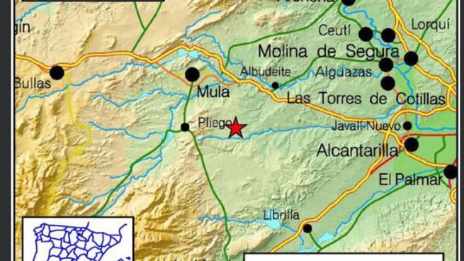 Un terremoto de 4,1 grados sacude Murcia y causa alarma entre la población